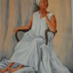 Lady in white - 14 x 11 - oil on paper (Jan 2016)