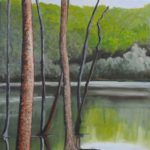 Echo Lake, oil on canvas, 30x15 inches, 2019